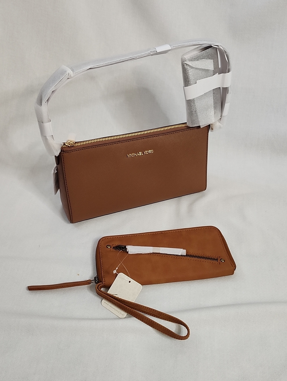 Michael Kors "Vincent" Women's Bag w/ Card Holder & Free People Vegan Wallet